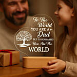 Light Up Dad's World: LED Lamp with Heartwarming Quote