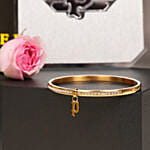 Love For Her With Police Bracelet And Pink Perfections