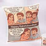 Love You Bro Cushion and Printed Mug