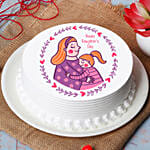 Loving Mother Daughters Day Photo Cake