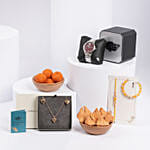 Lumba Rakhi with Police Watch n Cerruti 1881 Jewellary and Edibles