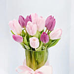 Luxurious Blush N Purple Tulip Arrangement