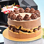 هدية باقة ورد مشكلة مع شوكولاتة ميرسي وكيك شوكولاتة