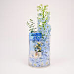 أجمل للعطور عطر بلو رجالي مع ورد دلفينيوم أزرق