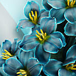Majestic Blue Tulips Bouquet