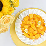 Mango Cheesecake with Flowers