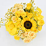 Mango Cheesecake with Flowers