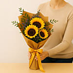 Mesmerising Sunflowers Beautifully Tied Bouquet