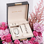 Michael Kors Petite Emery Watch and Jewelry Gift Set for Her
