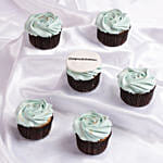 Mint Rosette Celebrations Chocolate Cup Cake
