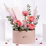 إسورة الماس مورجانيت مع بوكس ورود الفالانتاين