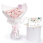 Mothers day Roses and Carnation Bouquet With Greeting Card