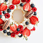 Number 6 Macarons Berries Red Velvet Cake