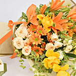 Ocotber Birthday Flower Bouquet with Chocolates
