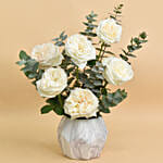 Ohara White Garden Roses Arrangement