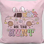 هدايا عيد الفصح - وسادة وردية جميلة مطبوعة مسبقاً