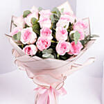 Passionate 20 Pink Roses Bouquet