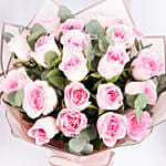 Passionate 20 Pink Roses Bouquet