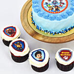 Paw Petrol Chocolate Cake and Chocolate Cupcakes For Birthday