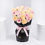 Peach and Pink Roses Sleeve Bouquet