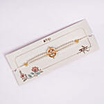 Pearl Kundan Designer Rakhi And Dry Fruits