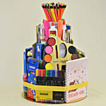 مجموعة قرطاسية كبيرة منسقة بشكل جميل مثالية للعودة للمدرسة