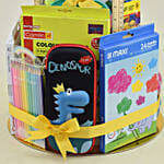 مجموعة قرطاسية كبيرة منسقة بشكل جميل مثالية للعودة للمدرسة