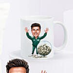 Personalised Caricature Style Green Tracksuit No 456 Gift Set