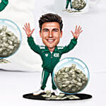 Personalised Caricature Style Green Tracksuit No 456 Gift Set