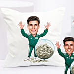 Personalised Caricature Style Green Tracksuit No 456 Gift Set
