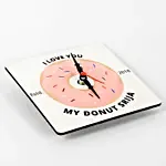Personalised Donut MDF Table Clock