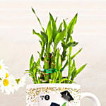 Personalised Graduation Mug with Lucky Bamboo