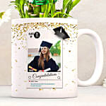 Personalised Graduation Mug with Lucky Bamboo