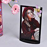 Personalised Vase Birthday Flowers and Caricature