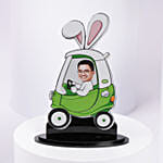 Personlized Easter Rabbit Car Caricature