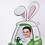 Personlized Easter Rabbit Car Caricature