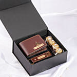 هدايا الفالانتاين | كومبو محفظة و سلسلة مفاتيح مع شوكولاتة