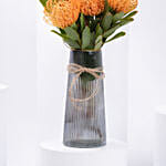 Pin Cushion Flowers In Vase