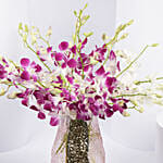 Pink And White Orchids In A Premium Vase
