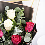 Pink and White Roses Bouquet Standard