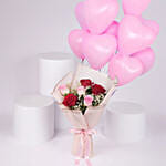 Pink Balloons With Flowers