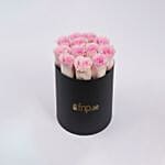 Pink Roses in Round Box