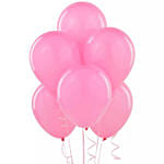 Pink White Tulips Bunch with Balloons