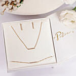 Police Gold Plated Sleek Jewelry Set For Her