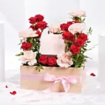 Police Heartstone & Crystal Bracelet For Her With Flowers