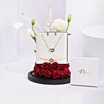 Police Unity Gold Plated Crystals Interlockrings Jewel Gift Set