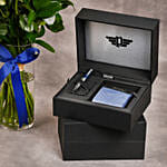Police Wallet And Accessories Gift Set With Flowers For Him