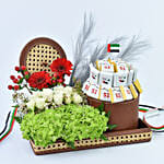 Premium Collection National Day Flowers and Chocolate