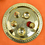 Premium Etched Brass Pooja Thali Set