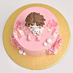Pretty Girl With Lamb Marble Cake